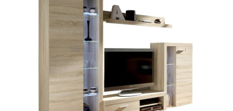 Obývací stěna OLIMP dub sonoma Varianta LED osvětlení