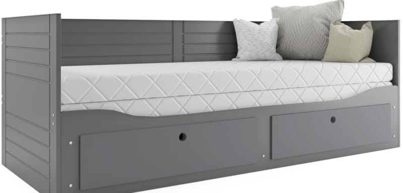 Výsuvná dětská postel HERMES šedá 200×80 cm