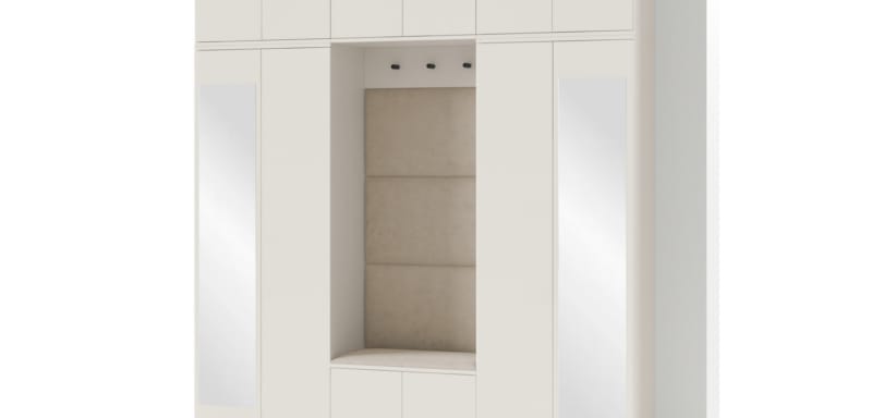 Předsíňová stěna BIANCO II Se zrcadlem Tmavě zelená
