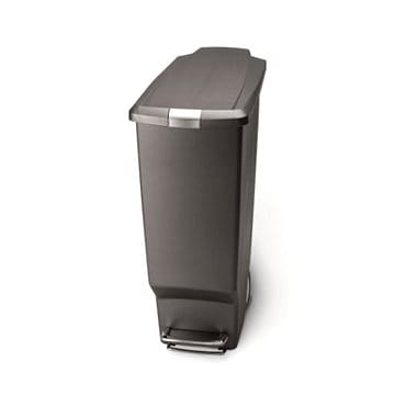 Simplehuman Pedálový koš na odpadky 40l, úzký, šedý plast