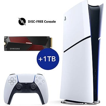 PlayStation&nbsp;5 (Slim) Digital Edition – 825GB + 1TB SSD