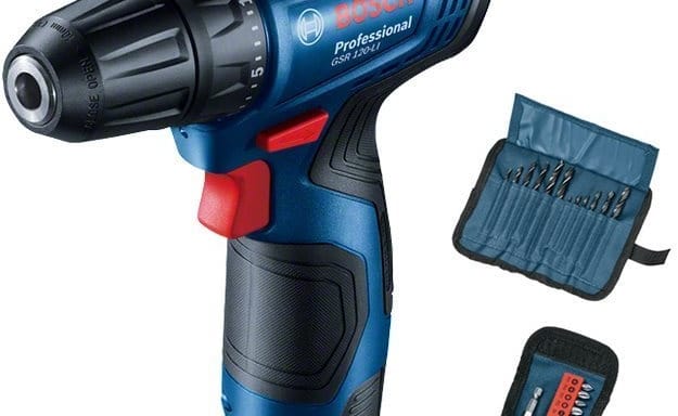 BOSCH Akumulátorová vrtačka GSR 120-LI 2x2Ah + 23ks sada bitů 0.601.9G8.002