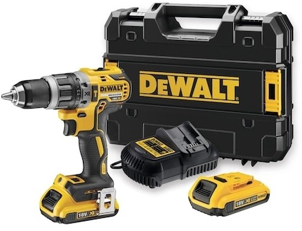 DEWALT Vrtačka s&nbsp;příklepem AKU 18V  XR v&nbsp;kufru DCD796D2-QW (2×2 Ah)