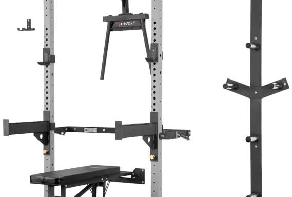 HMS Multifunkční posilovací stojan – Power Rack KLT21 šedý