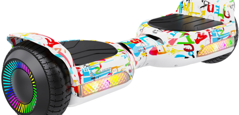 Rebel ZAB0014 Hoverboard LED RGB, 100 kg, 2 × 120 W, bílý