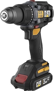 CAT Vrtačka AKU 18V Brushless Set + 4A rychlonabíječka DX1100 (2 × 2 Ah)