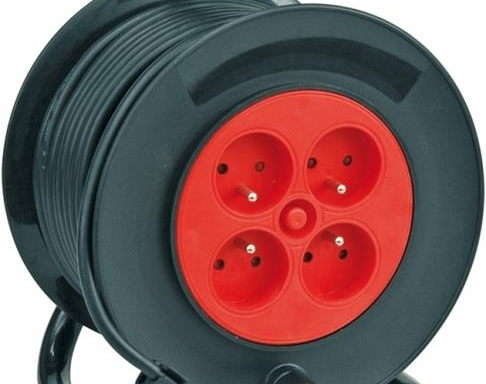 VOREL Kabel prodlužovací 40&nbsp;m 4 zásuvky typ E buben TO-82684