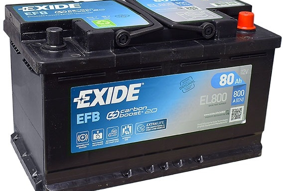 EXIDE START-STOP EFB 80Ah, 12V, EL800