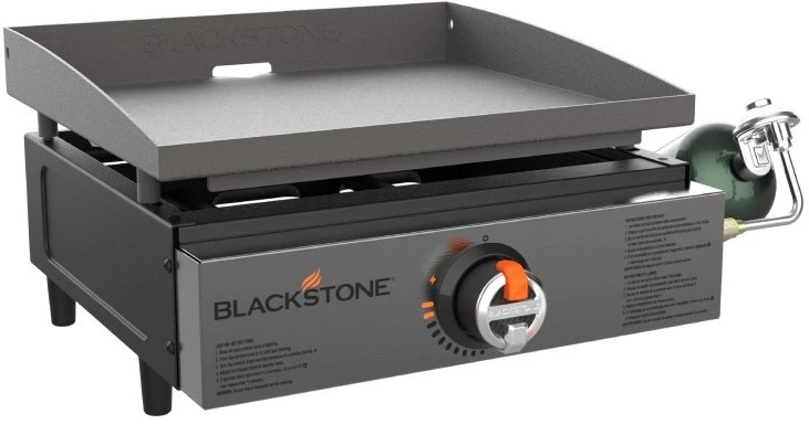 BLACKSTONE Stolní plynový gril 17″ Griddle s&nbsp;nerezovým panelem