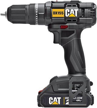 CAT Vrtačka s&nbsp;příklepem AKU 18V Set + 20 ks příslušenství DX155.2 (1