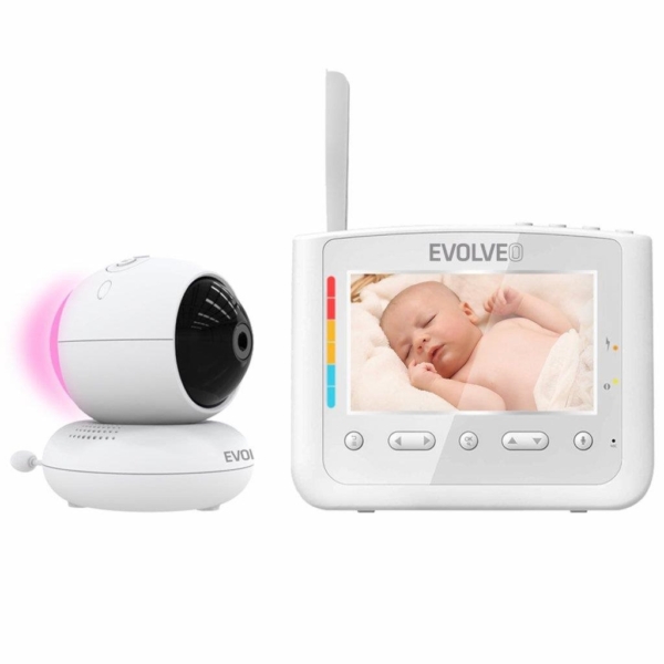 EVOLVEO NL4 Dětská chůvička s&nbsp;nočním světlem a&nbsp;otočnou kamerou