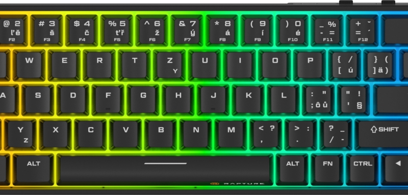 Rapture CHARLIE V2 Wireless, Gateron G Pro 3.0 Red, černá – CZ/SK