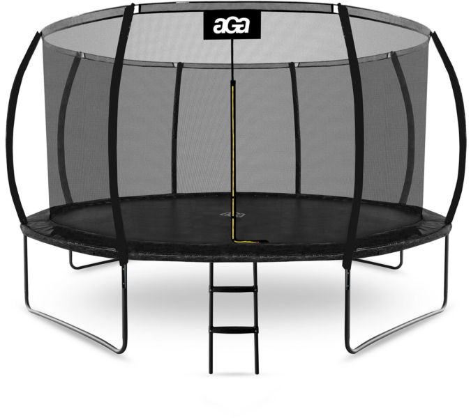 Aga SPORT EXCLUSIVE Trampolína 366 cm černá + ochranná síť + žebřík