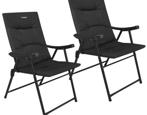Trizand 27610 Rybářské skladací židle 59 × 70 × 91 cm, sada 2 ks, černé