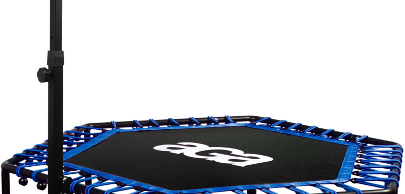 Aga FITNESS Trampolína 130 cm modrá + madlo