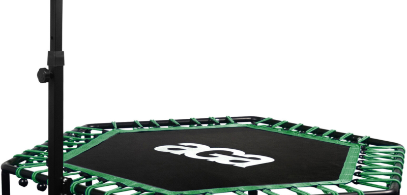 Aga FITNESS Trampolína 130 cm Zelená + madlo