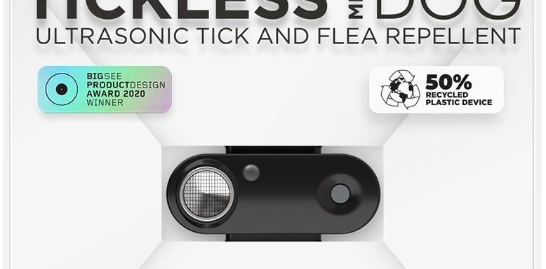 TICKLESS® Mini Nabíjecí ultrazvukový odpuzovač klíšťat pro psy a&nbsp;kočky Black