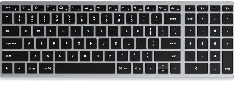 Satechi Slim X2 Slim Bluetooth Wireless Keyboard – Space Grey – US