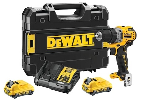 DEWALT Vrtačka polokompaktní 12V XR v&nbsp;kufru TSATK DCD701D2-QW (2x2Ah)