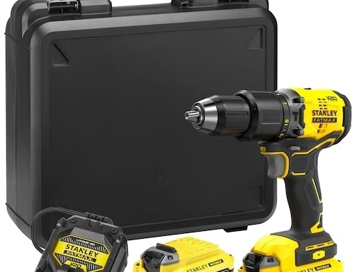 STANLEY FATMAX Vrtačka s&nbsp;příklepem AKU 18V v&nbsp;kufru SFMCD715D2K-QW (2×2 Ah)